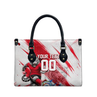 Personalized South Korea White Tiger Soccer Leather Bag Fierce Football Mascot Korean Flag