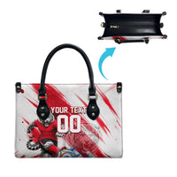 Personalized South Korea White Tiger Soccer Leather Bag Fierce Football Mascot Korean Flag