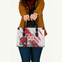 Personalized South Korea White Tiger Soccer Leather Bag Fierce Football Mascot Korean Flag