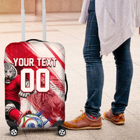 Personalized South Korea White Tiger Soccer Luggage Cover Fierce Football Mascot Korean Flag