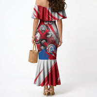 Personalized South Korea White Tiger Soccer Mermaid Dress Fierce Football Mascot Korean Flag