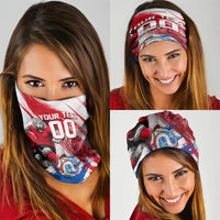 Personalized South Korea White Tiger Soccer Neck Gaiter Fierce Football Mascot Korean Flag