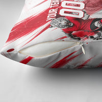 Personalized South Korea White Tiger Soccer Pillow Cover Fierce Football Mascot Korean Flag