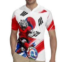 Personalized South Korea White Tiger Soccer Rugby Jersey Fierce Football Mascot Korean Flag