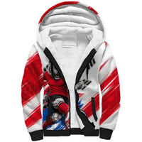 Personalized South Korea White Tiger Soccer Sherpa Hoodie Fierce Football Mascot Korean Flag