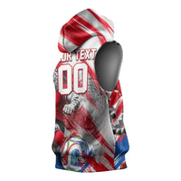 Personalized South Korea White Tiger Soccer Sleeveless Hoodie Fierce Football Mascot Korean Flag
