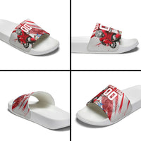 Personalized South Korea White Tiger Soccer Slide Sandals Fierce Football Mascot Korean Flag