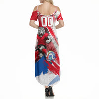Personalized South Korea White Tiger Soccer Summer Maxi Dress Fierce Football Mascot Korean Flag