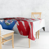 Personalized South Korea White Tiger Soccer Tablecloth Fierce Football Mascot Korean Flag