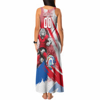 Personalized South Korea White Tiger Soccer Tank Maxi Dress Fierce Football Mascot Korean Flag