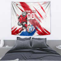 Personalized South Korea White Tiger Soccer Tapestry Fierce Football Mascot Korean Flag