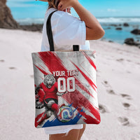 Personalized South Korea White Tiger Soccer Tote Bag Fierce Football Mascot Korean Flag