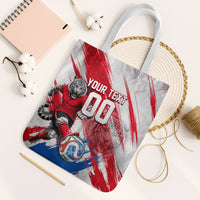 Personalized South Korea White Tiger Soccer Tote Bag Fierce Football Mascot Korean Flag