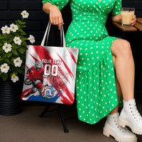 Personalized South Korea White Tiger Soccer Tote Bag Fierce Football Mascot Korean Flag