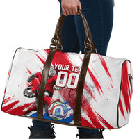 Personalized South Korea White Tiger Soccer Travel Bag Fierce Football Mascot Korean Flag