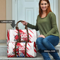 Personalized South Korea White Tiger Soccer Travel Bag Fierce Football Mascot Korean Flag