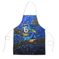 7th Birthday Boys Apron I was 6 Now Im 7 Gaming And Tech Theme