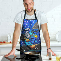 7th Birthday Boys Apron I was 6 Now Im 7 Gaming And Tech Theme