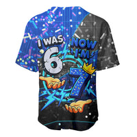 7th Birthday Boys Baseball Jersey I was 6 Now Im 7 Gaming And Tech Theme