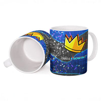 7th Birthday Boys Ceramic Mug I was 6 Now Im 7 Gaming And Tech Theme