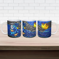 7th Birthday Boys Ceramic Mug I was 6 Now Im 7 Gaming And Tech Theme