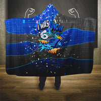 7th Birthday Boys Hooded Blanket I was 6 Now Im 7 Gaming And Tech Theme