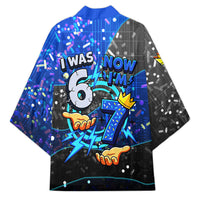 7th Birthday Boys Kimono I was 6 Now Im 7 Gaming And Tech Theme