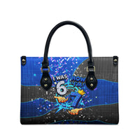7th Birthday Boys Leather Bag I was 6 Now Im 7 Gaming And Tech Theme