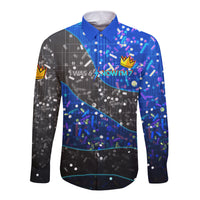 7th Birthday Boys Long Sleeve Button Shirt I was 6 Now Im 7 Gaming And Tech Theme