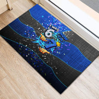 7th Birthday Boys Rubber Doormat I was 6 Now Im 7 Gaming And Tech Theme