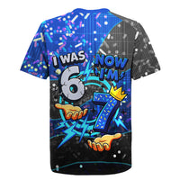 7th Birthday Boys Rugby Jersey I was 6 Now Im 7 Gaming And Tech Theme