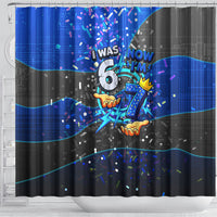 7th Birthday Boys Shower Curtain I was 6 Now Im 7 Gaming And Tech Theme
