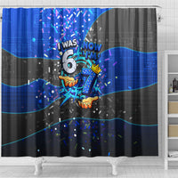 7th Birthday Boys Shower Curtain I was 6 Now Im 7 Gaming And Tech Theme