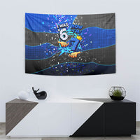 7th Birthday Boys Tapestry I was 6 Now Im 7 Gaming And Tech Theme