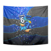 7th Birthday Boys Tapestry I was 6 Now Im 7 Gaming And Tech Theme