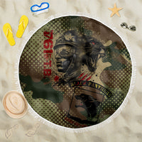 761st Tank Battalion Black Panthers Beach Blanket Come Out Fighting Military - Camouflage Halftone