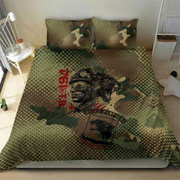 761st Tank Battalion Black Panthers Bedding Set Come Out Fighting Military - Camouflage Halftone