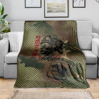761st Tank Battalion Black Panthers Blanket Come Out Fighting Military - Camouflage Halftone