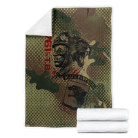 761st Tank Battalion Black Panthers Blanket Come Out Fighting Military - Camouflage Halftone