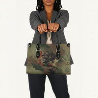 761st Tank Battalion Black Panthers Leather Bag Come Out Fighting Military - Camouflage Halftone