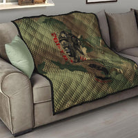 761st Tank Battalion Black Panthers Quilt Come Out Fighting Military - Camouflage Halftone