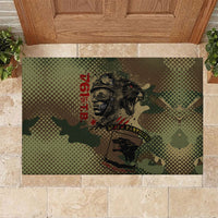 761st Tank Battalion Black Panthers Rubber Doormat Come Out Fighting Military - Camouflage Halftone