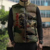 761st Tank Battalion Black Panthers Sleeveless Puffer Jacket Come Out Fighting Military - Camouflage Halftone
