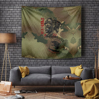 761st Tank Battalion Black Panthers Tapestry Come Out Fighting Military - Camouflage Halftone