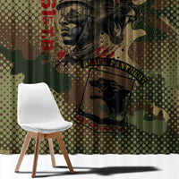 761st Tank Battalion Black Panthers Window Curtain Come Out Fighting Military - Camouflage Halftone