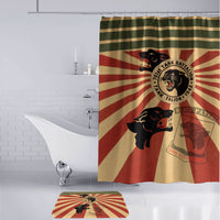 Black Panthers 761st Tank Battalion Bathroom Set Come Out Fighting Retro Military