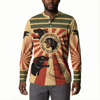 Black Panthers 761st Tank Battalion Button Sweatshirt Come Out Fighting Retro Military