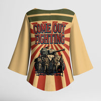 Black Panthers 761st Tank Battalion Kimono Sleeve Blouse Come Out Fighting Retro Military