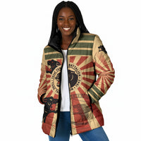 Black Panthers 761st Tank Battalion Padded Jacket Come Out Fighting Retro Military