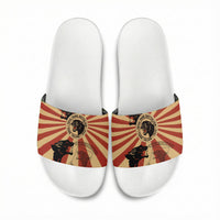Black Panthers 761st Tank Battalion Slide Sandals Come Out Fighting Retro Military